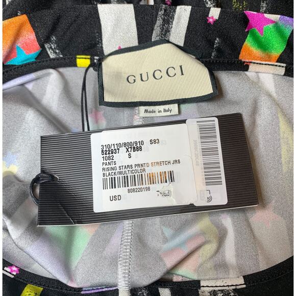 Gucci NWT Womens 522937 High Rise Shooting Star Logo Jersey Pants Small - Picture 3 of 5